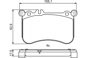 Bosch Σετ τακάκια, Δισκόφρενα - 0 986 494 780