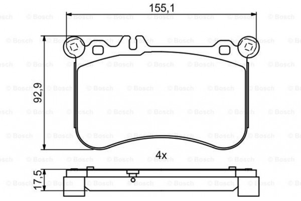 Bosch Σετ τακάκια, Δισκόφρενα - 0 986 494 780