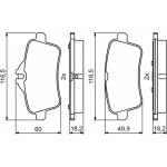 Bosch Σετ τακάκια, Δισκόφρενα - 0 986 494 783