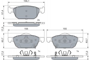 Bosch Σετ τακάκια, Δισκόφρενα - 0 986 494 785