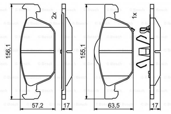 Bosch Σετ τακάκια, Δισκόφρενα - 0 986 494 785