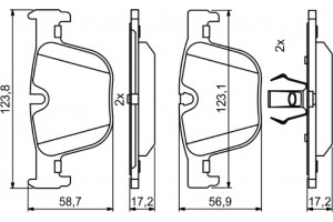 Bosch Σετ τακάκια, Δισκόφρενα - 0 986 494 786