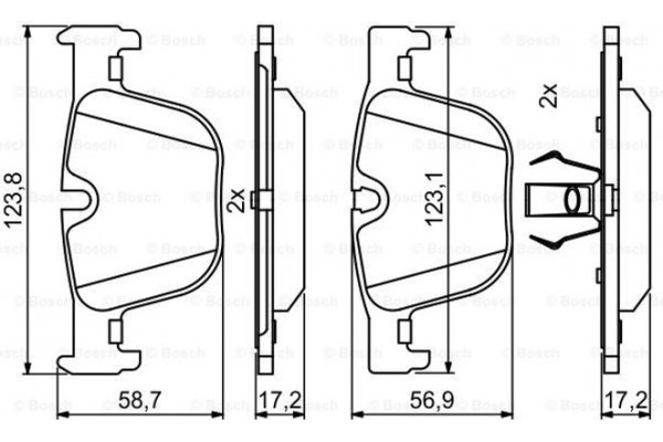 Bosch Σετ τακάκια, Δισκόφρενα - 0 986 494 786