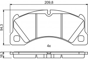 Bosch Σετ τακάκια, Δισκόφρενα - 0 986 494 787