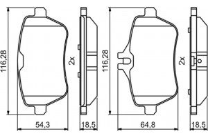 Bosch Σετ τακάκια, Δισκόφρενα - 0 986 494 790