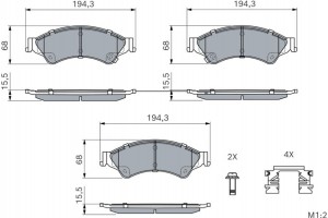 Bosch Σετ τακάκια, Δισκόφρενα - 0 986 494 791