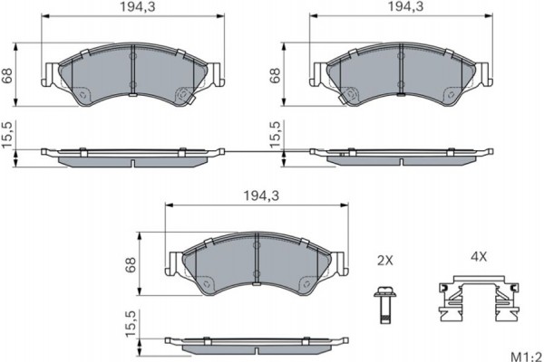 Bosch Σετ τακάκια, Δισκόφρενα - 0 986 494 791
