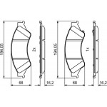 Bosch Σετ τακάκια, Δισκόφρενα - 0 986 494 791