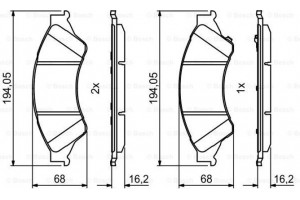 Bosch Σετ τακάκια, Δισκόφρενα - 0 986 494 791