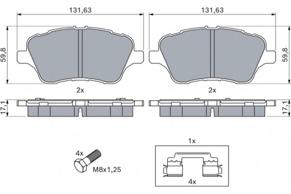 Bosch Σετ τακάκια, Δισκόφρενα - 0 986 494 792