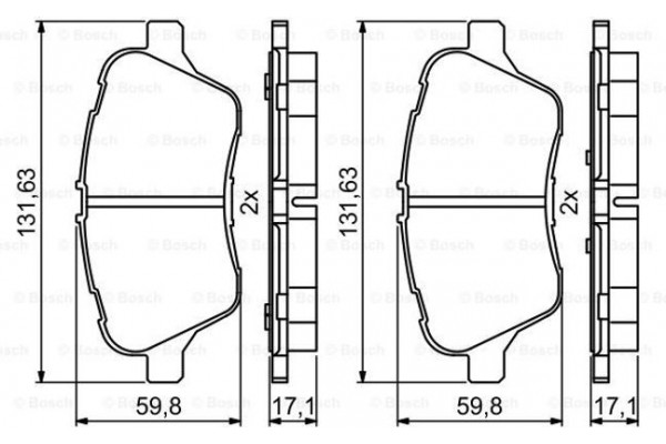 Bosch Σετ τακάκια, Δισκόφρενα - 0 986 494 792