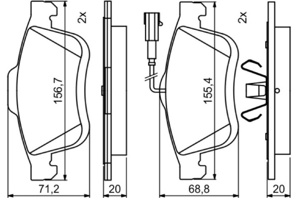 Bosch Σετ τακάκια, Δισκόφρενα - 0 986 494 795
