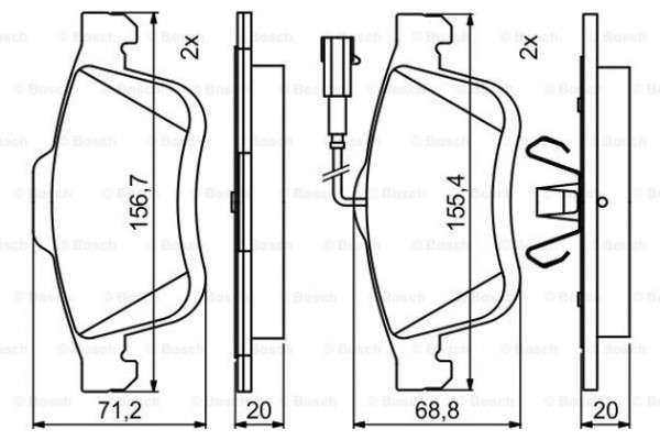 Bosch Σετ τακάκια, Δισκόφρενα - 0 986 494 795