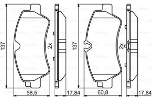 Bosch Σετ τακάκια, Δισκόφρενα - 0 986 494 796