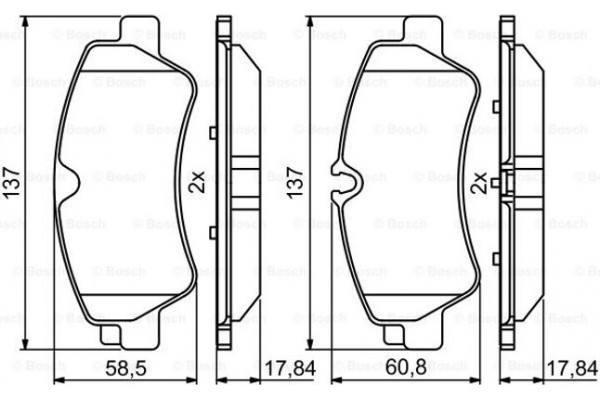 Bosch Σετ τακάκια, Δισκόφρενα - 0 986 494 796