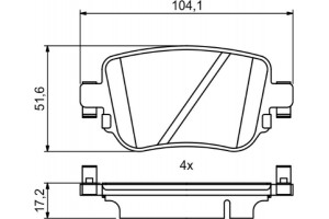 Bosch Σετ τακάκια, Δισκόφρενα - 0 986 494 797