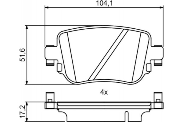 Bosch Σετ τακάκια, Δισκόφρενα - 0 986 494 797