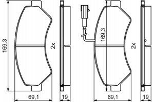 Bosch Σετ τακάκια, Δισκόφρενα - 0 986 494 799
