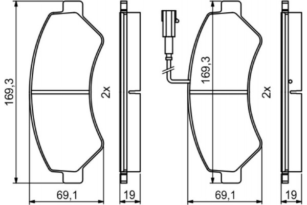 Bosch Σετ τακάκια, Δισκόφρενα - 0 986 494 799
