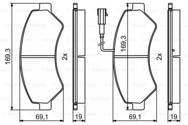 Bosch Σετ τακάκια, Δισκόφρενα - 0 986 494 799