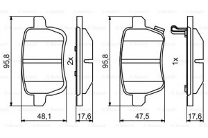 Bosch Σετ τακάκια, Δισκόφρενα - 0 986 494 802