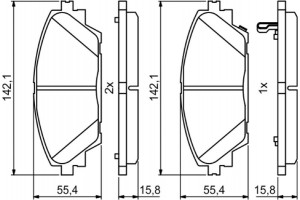 Bosch Σετ τακάκια, Δισκόφρενα - 0 986 494 804