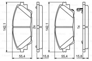 Bosch Σετ τακάκια, Δισκόφρενα - 0 986 494 804