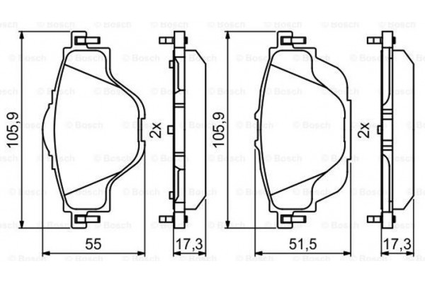 Bosch Σετ τακάκια, Δισκόφρενα - 0 986 494 805