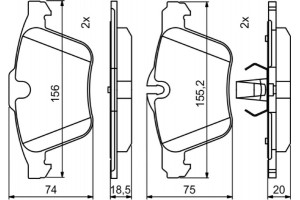 Bosch Σετ τακάκια, Δισκόφρενα - 0 986 494 808