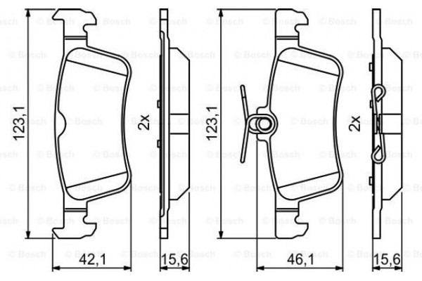 Bosch Σετ τακάκια, Δισκόφρενα - 0 986 494 811