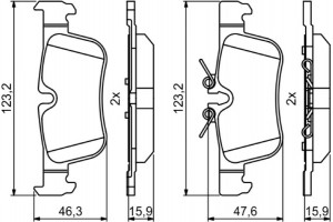 Bosch Σετ τακάκια, Δισκόφρενα - 0 986 494 812