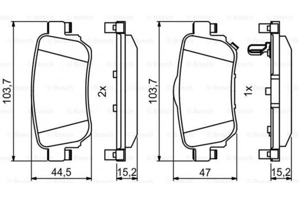 Bosch Σετ τακάκια, Δισκόφρενα - 0 986 494 816