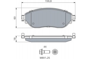 Bosch Σετ τακάκια, Δισκόφρενα - 0 986 494 817