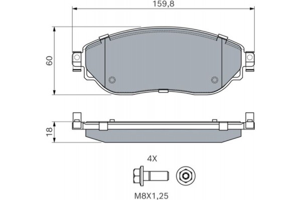 Bosch Σετ τακάκια, Δισκόφρενα - 0 986 494 817