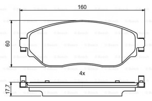 Bosch Σετ τακάκια, Δισκόφρενα - 0 986 494 817