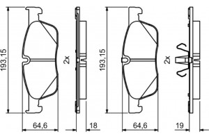 Bosch Σετ τακάκια, Δισκόφρενα - 0 986 494 818
