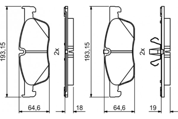 Bosch Σετ τακάκια, Δισκόφρενα - 0 986 494 818