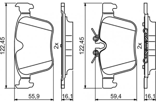 Bosch Σετ τακάκια, Δισκόφρενα - 0 986 494 819