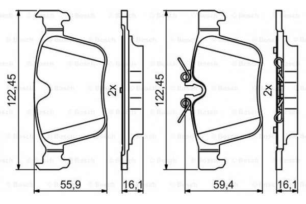 Bosch Σετ τακάκια, Δισκόφρενα - 0 986 494 819