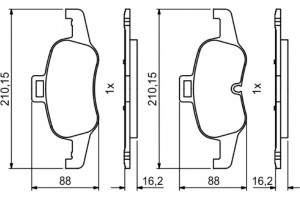 Bosch Σετ τακάκια, Δισκόφρενα - 0 986 494 820
