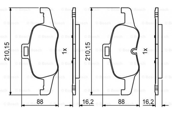 Bosch Σετ τακάκια, Δισκόφρενα - 0 986 494 820