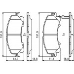 Bosch Σετ τακάκια, Δισκόφρενα - 0 986 494 821