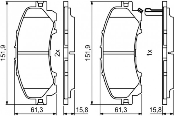 Bosch Σετ τακάκια, Δισκόφρενα - 0 986 494 821