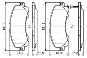 Bosch Σετ τακάκια, Δισκόφρενα - 0 986 494 821