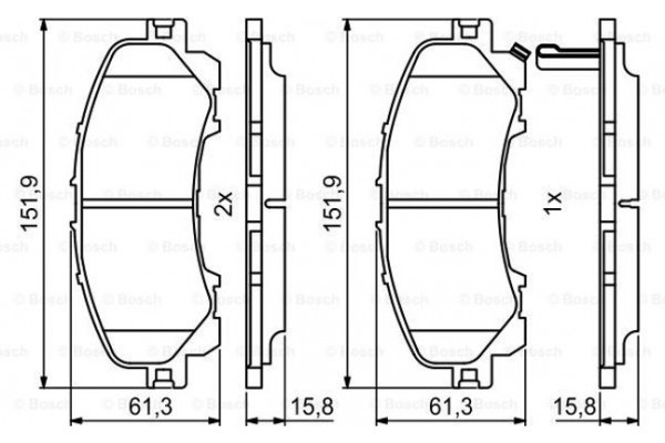 Bosch Σετ τακάκια, Δισκόφρενα - 0 986 494 821