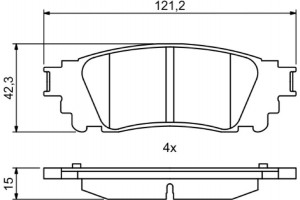 Bosch Σετ τακάκια, Δισκόφρενα - 0 986 494 822