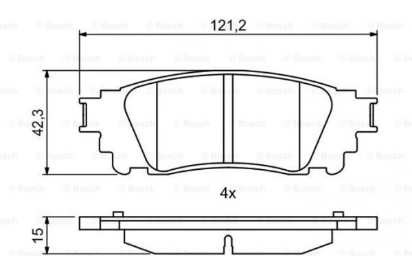 Bosch Σετ τακάκια, Δισκόφρενα - 0 986 494 822