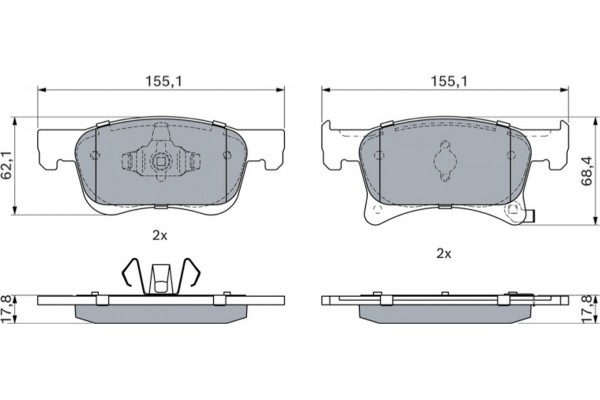 Bosch Σετ τακάκια, Δισκόφρενα - 0 986 494 823