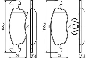 Bosch Σετ τακάκια, Δισκόφρενα - 0 986 494 824