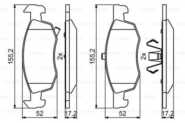 Bosch Σετ τακάκια, Δισκόφρενα - 0 986 494 824